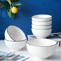 Bộ bát đĩa sứ cao cấp trắng viền đen 19 món kèm hộp quà sang trọng BA1612