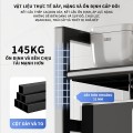 Kệ để đồ nhà bếp đa năng để lò vi sóng, xoong nồi có bánh xe đẩy, khung sắt chịu lực BA1611 , Kệ 5 tầng 60x32x108cm