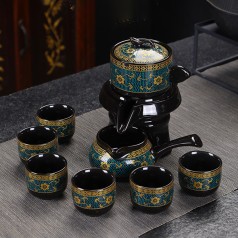Bộ ấm chén pha trà cối xay gốm sứ hoa văn cao cấp N315, Hoa văn