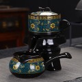 Bộ ấm chén pha trà cối xay gốm sứ hoa văn cao cấp N315, Hoa văn