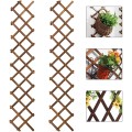 Giàn gỗ treo ban công leo hoa hồng, treo chậu cây, hàng rào gỗ co giãn dễ điều chỉnh BA1540, KT 46x240 cm