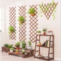 Giàn gỗ treo ban công leo hoa hồng, treo chậu cây, hàng rào gỗ co giãn dễ điều chỉnh BA1540, KT 46x240 cm