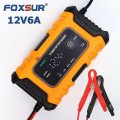 Sạc ắc quy thông minh khử sunfat và tự động ngắt Foxsur 6A 12V(4AH - 120AH) BA1599