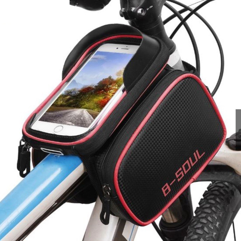 Túi treo khung trước xe đạp thể thao 3 ngăn, cảm ứng siêu nhạy BA1625