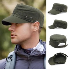Mũ lưỡi trai chất liệu cotton phong cách quân đội cho nam và nữ BA1618, Màu xanh