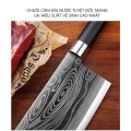 Bộ dao làm bếp thép Damascus cao cấp sắc bén, không bám vết, chống ăn mòn, chịu nhiệt cao BA1635