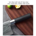 Bộ dao làm bếp thép Damascus cao cấp sắc bén, không bám vết, chống ăn mòn, chịu nhiệt cao BA1635