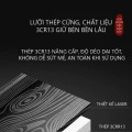 Bộ dao làm bếp thép Damascus cao cấp sắc bén, không bám vết, chống ăn mòn, chịu nhiệt cao BA1635