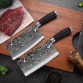 Bộ dao làm bếp thép Damascus cao cấp sắc bén, không bám vết, chống ăn mòn, chịu nhiệt cao BA1635