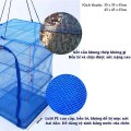 Lồng lưới phơi khô thực phẩm chống côn trùng 4 tầng có thể gấp gọn BA1639, KT 35 x 35 x 65cm