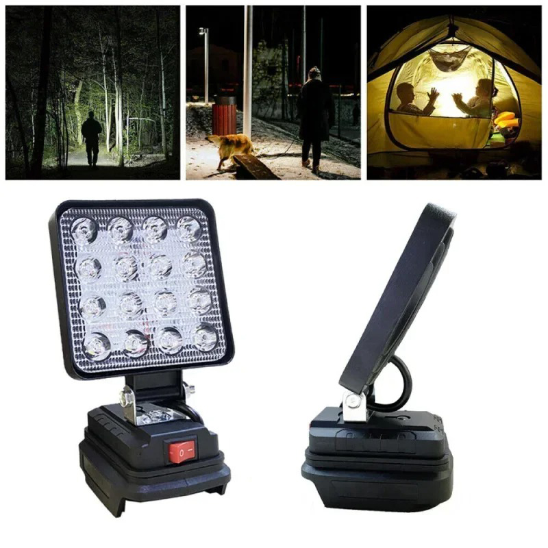 Đèn pin led siêu sáng dùng chân pin makita cao cấp BA1644