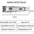 Tông đơ cắt tóc Kemei 1998 lưỡi sắc bén, pin bền, động cơ mạnh mẽ, chuyên nghiệp BA1659