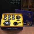 Bộ ấm chén pha trà cối xay gốm sứ cao cấp N315, Chữ Hán