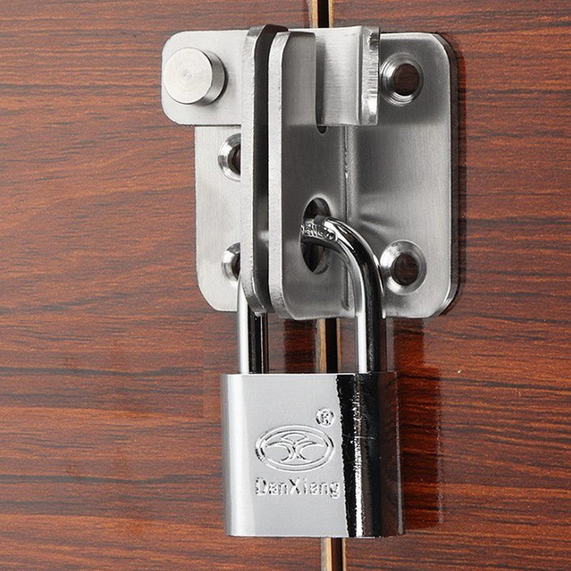Chốt khóa cài cửa inox, chốt cửa an toàn gạt trái gạt phải kèm ốc vít BA1648