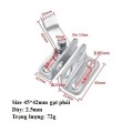Chốt khóa cài cửa inox, chốt cửa an toàn gạt trái gạt phải kèm ốc vít BA1648, Chốt cài bên trái
