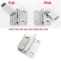 Chốt khóa cài cửa inox, chốt cửa an toàn gạt trái gạt phải kèm ốc vít BA1648, Chốt cài bên trái