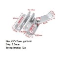 Chốt khóa cài cửa inox, chốt cửa an toàn gạt trái gạt phải kèm ốc vít BA1648, Chốt cài bên trái