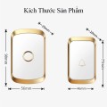 Chuông cửa không dây, chống nước tín hiệu xa 300m bộ 1 phát 1 thu US Plug BA1682, Màu vàng đen