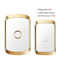 Chuông cửa không dây, chống nước tín hiệu xa 300m bộ 1 phát 1 thu US Plug BA1682, Màu vàng đen