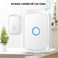 Chuông cửa không dây, chống nước tín hiệu xa 300m bộ 1 phát 1 thu US Plug BA1682, Màu vàng đen