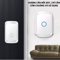 Chuông cửa không dây, chống nước tín hiệu xa 300m bộ 1 phát 1 thu US Plug BA1682, Màu vàng đen
