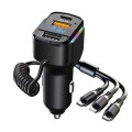 Tẩu sạc ô tô đa năng có màn hình LED hiển thị điện áp, hỗ trợ sạc nhanh PD/USB BA1657