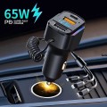 Tẩu sạc ô tô đa năng có màn hình LED hiển thị điện áp, hỗ trợ sạc nhanh PD/USB BA1657