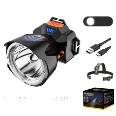 Đèn pin đội đầu 4000mAh đèn Led siêu sáng cao cấp, tiện lợi