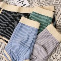 Quần boxer nam Wind, combo 4 chiếc, cotton co giãn đàn hồi thoải mái sọc, thấm hút mồ hôi thoáng mát BA1686 , L ( 40-61KG )