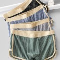 Quần boxer nam Wind, combo 4 chiếc, cotton co giãn đàn hồi thoải mái sọc, thấm hút mồ hôi thoáng mát BA1686 , L ( 40-61KG )