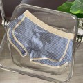 Quần boxer nam Wind, combo 4 chiếc, cotton co giãn đàn hồi thoải mái sọc, thấm hút mồ hôi thoáng mát BA1686 , L ( 40-61KG )