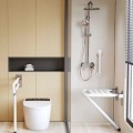 Thanh vịn nhà vệ sinh gấp gọn chống trượt an toàn cho người già BA1703, Trắng 60cm