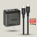 Bộ sạc nhanh Type C 65W Basefast 3 cổng tương thích nhiều thiết bị BA1700