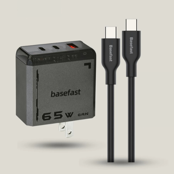 Bộ sạc nhanh Type C 65W Basefast 3 cổng tương thích nhiều thiết bị BA1700