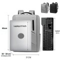 Balo laptop 17 inch chống nước, chống xước, chống sốc BA1692, Màu đen 17.3 inch