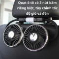 Quạt ô tô usb hai đầu xoay 360 độ gắn ghế phụ tản gió siêu mát BA1707