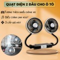 Quạt ô tô usb hai đầu xoay 360 độ gắn ghế phụ tản gió siêu mát BA1707