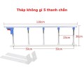 Thanh chắn giường chống ngã cho người già và trẻ nhỏ cao cấp BA1708, Thép không gỉ 4