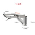 Bộ 2 bản lề gập thông minh chữ K chất liệu inox, ke đỡ gập chịu lực BA1709, 30cm (inox)