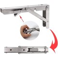 Bộ 2 bản lề gập thông minh chữ K chất liệu inox, ke đỡ gập chịu lực BA1709, 30cm (inox)