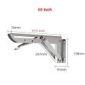 Bộ 2 bản lề gập thông minh chữ K chất liệu inox, ke đỡ gập chịu lực BA1709, 30cm (inox)