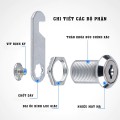 Ổ khóa tủ, ngăn kéo kèm 2 chìa khóa tiện lợi BA1710, 16mm