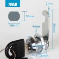 Ổ khóa tủ, ngăn kéo kèm 2 chìa khóa tiện lợi BA1710, 16mm