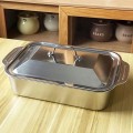 Khay hấp inox, khay nướng đựng thức ăn, bê đồ có nắp BA1761