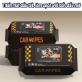 Combo 3 túi khăn ướt lau nội thất ô tô, vệ sinh đồ da, giày, túi BA1756