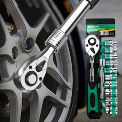 Bộ tuýp đầu khẩu 12 chi tiết 1/2" sửa chữa đa năng BA1781