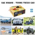 Sạc bình ắc quy, ô tô, xe máy 12V 24V 600A tự ngắt khi đầy, chống ngược cực BA1600