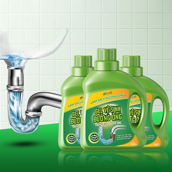 Chai vệ sinh đường ống sinh học AMB ngăn ngừa tắc nghẽn 500ml BA1723