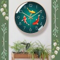 Đồng hồ treo tường phong cách châu âu sang trọng, công nghệ 5D 30x30cm BA1684, Mẫu 4