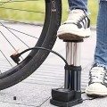 Bơm xe máy xe, đạp ống đôi có đồng hồ đo áp suất chuyên dụng BA1619